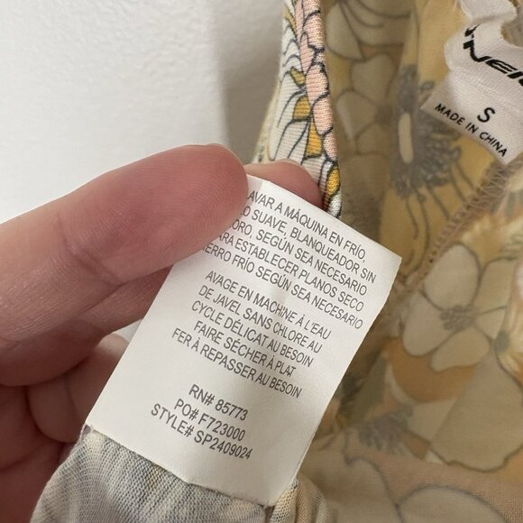 O’Neill Women S Yellow Boho Beach Retro Y2K Daisy Belle Floral Flare Pants NWT - Picture 13 of 13